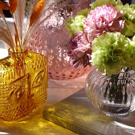 Luna Vase Amber, H 13,5cm