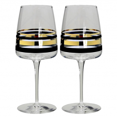 Versailles Wine Glass Gold 38cl, 2-pack