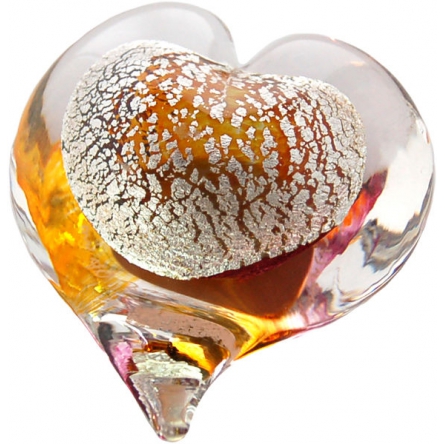 Love paper weight amber