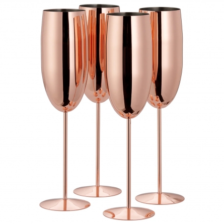 Champagneflöjt Roséguld 28,5cl, 4-pack