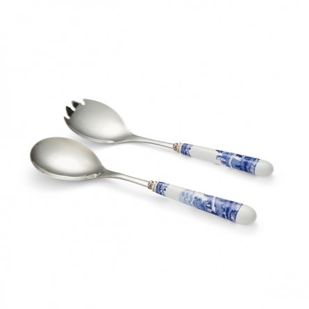 Blue Italian Salad Servers 25cm