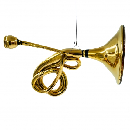 Armstrong Blues Glass Trumpet Pretzel, Unique