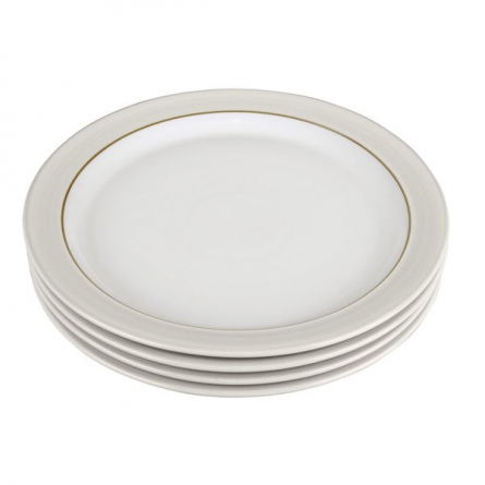 Natural Canvas Dinner Plates Ø 27cm, 4-pack