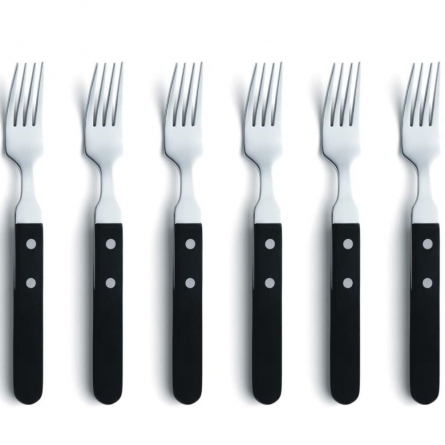 Pizza Fork Black, 6-pack