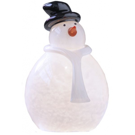 Snowman med Ljussockel, H 29cm