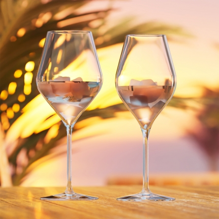 Sunset Plastic Wine Glasss 46cl, 6-pack