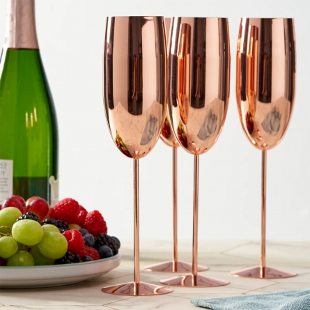 Champagne Flute Rose Gold 28,5cl, 4-pack