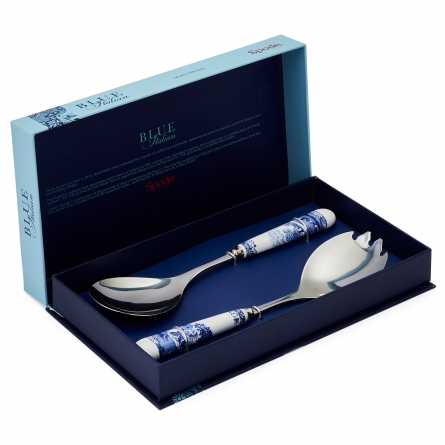 Blue Italian Salad Servers 25cm