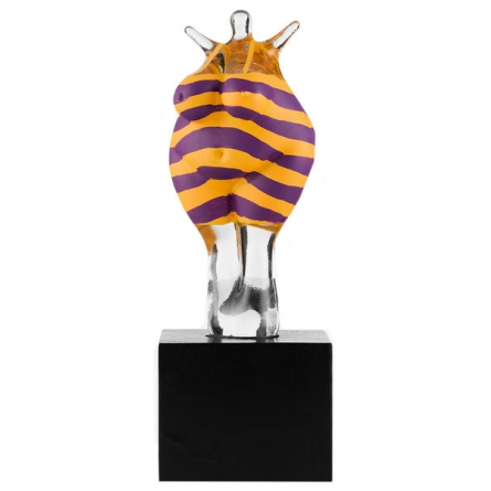 Badkvinna, purple/yellow H 13cm