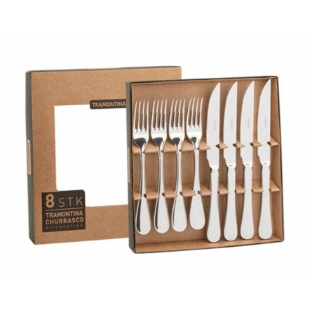 Tramontina Barbecue Cutlery Bright, 8-pack