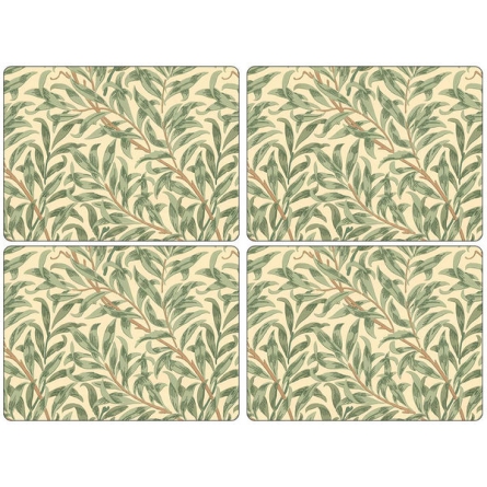 Willow Bough Green Table Mats Large, 4-pack