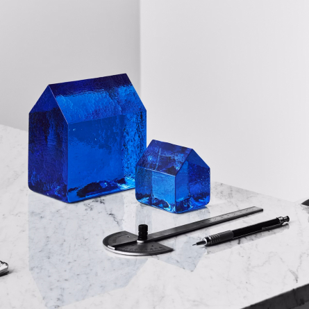 Kosta House, Blue, Large H 14,5cm