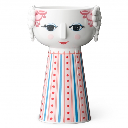Eva Candlestick Red, H 14cm