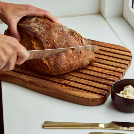 Raw Teak Schneidebrett, 36 x 27 cm