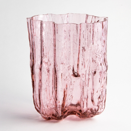 Crackle Vase Pink 27 cm