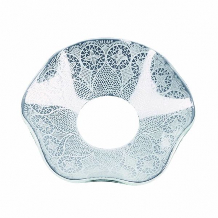 Ljusmanschett vågig med Vittryck 65mm, 6-pack