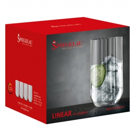 Linear Longdrink Glass 44cl, 4-pack