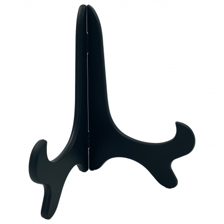Plate Stand 20cm Wood, Black