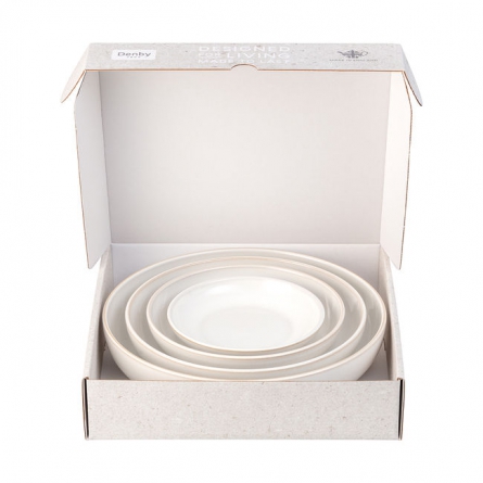 Natural Canvas Bowl Set, 4-pack