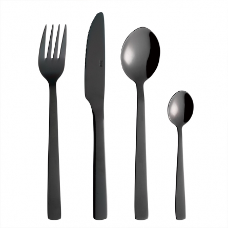Raw Cutlery Set 16 Pieces, Black