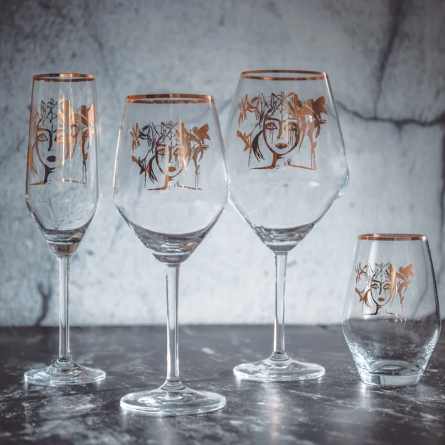 Slice of Life Gold Champagne Glass, 30cl