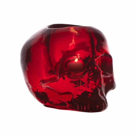 Still Life skull teelichthalter rot