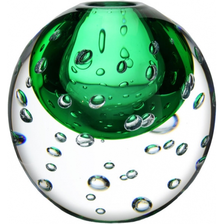 Orb Vase Green H 14cm