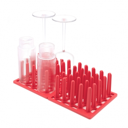 Tipple Ständer aus Glas Rot, 2-pack