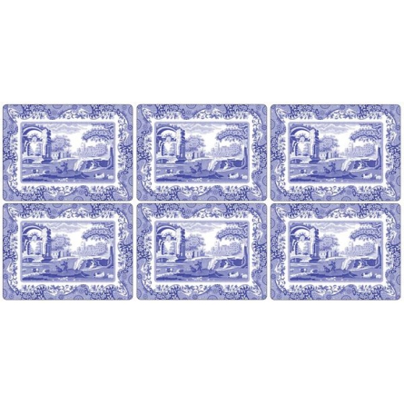 Blue Italian Bordsunderlägg 30x23cm, 6-pack
