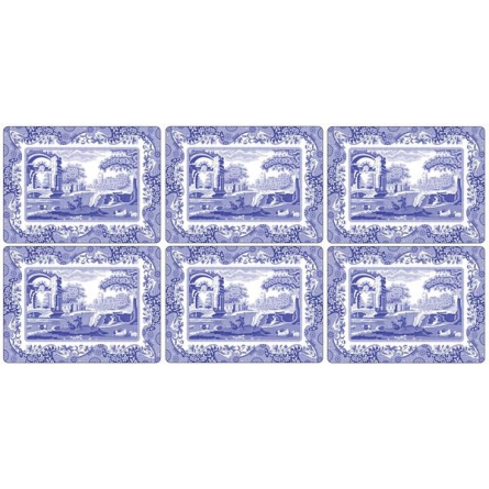 Blue Italian Bordstablett 30,5x23cm 6-pack