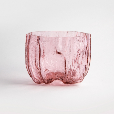 Crackle Vase Pink 17,5 cm