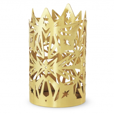 Candle Holder H 16cm, Gilded