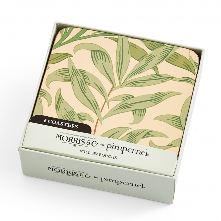 Willow Bough Coasters Green, 6-pack