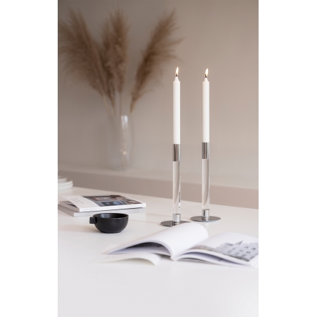 Lumiere Ljusstake Silver H 26cm, 2-pack