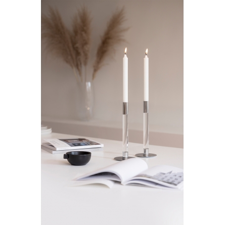 Lumiere Candlelight Silver H 26cm, 2-pack