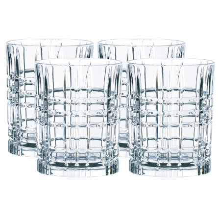 Square Whiskyglas 35cl, 4-Pack