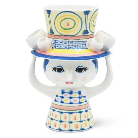 Lady with hat Vase H20.5 cm