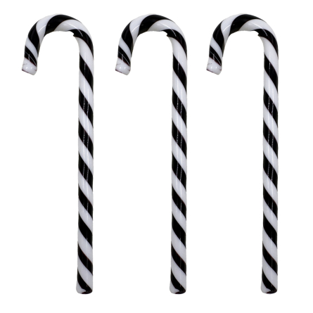 Polka Candy Cane Svart/Vit, 3-pack