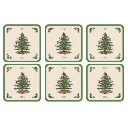 Christmas Tree Coasters 6-pack