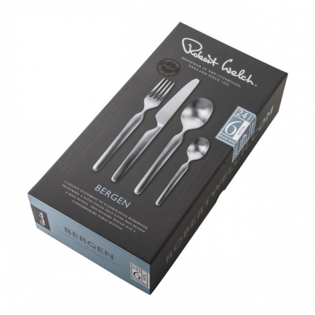 Bergen Satin Cutlery Set, 24 pieces