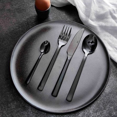 Raw Cutlery Set 16 Pieces, Black