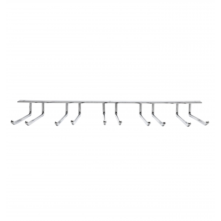 Glass Rack 20 Glasses, Silver w Ceiling Mount