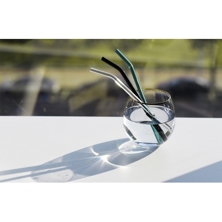 Glasspipe Straw Black, 12-pack