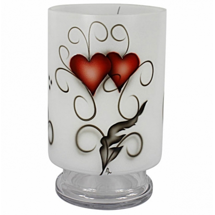 Crystal Ink Hurricane Lamp Heart H 25 cm