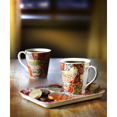 Strawberry Thief 2 pcs Mugs 18cl & Tray