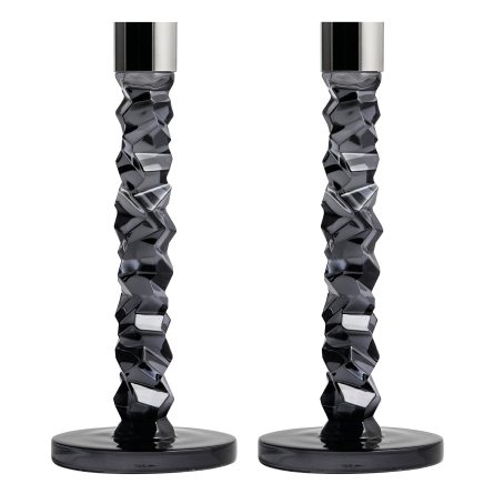 Carat Candlestick Anthracite, 2-pack