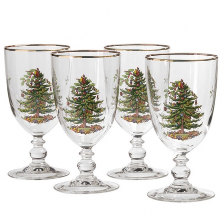 Christmas Tree Goblet 45cl 4-pack