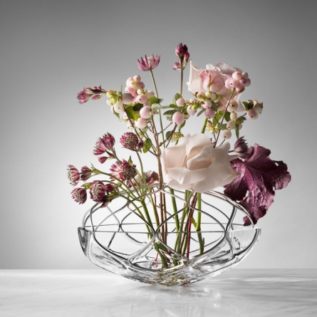 Bloom Vase Clear/Metal, H 23cm