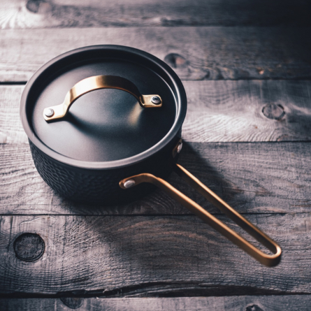 Arvet kastrull 1L, Viggo (Mattvart + M&auml;ssing)