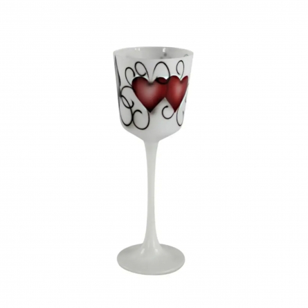 Lantern on Foot Heart Crystal Ink H 22cm